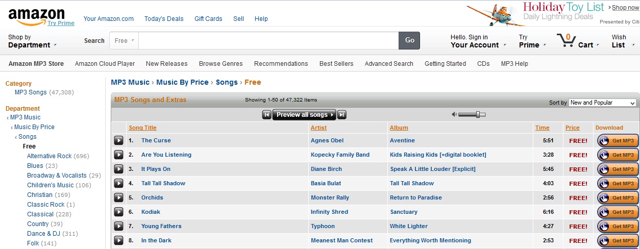 amazon music downloads mp3 songs